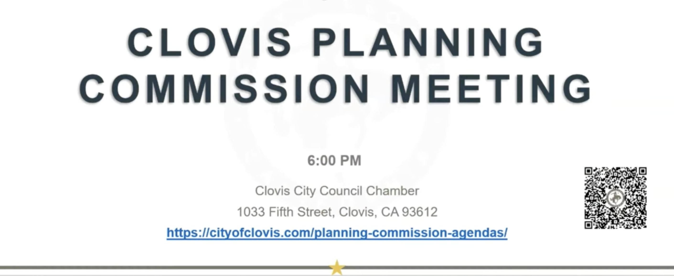 Thumbnail image for Clovis Planning Commission: Special Meeting 10-3-2024