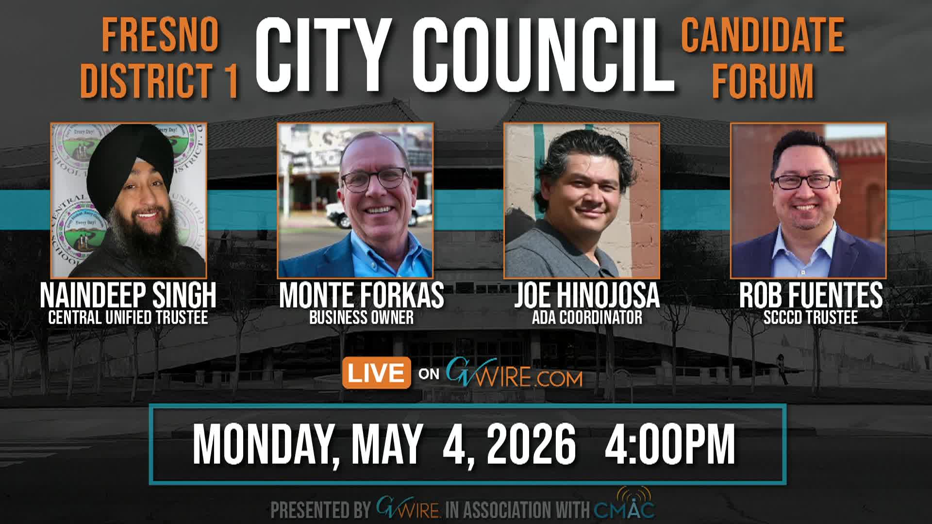 Thumbnail image for Fresno City Council District 1 Candidate Forum