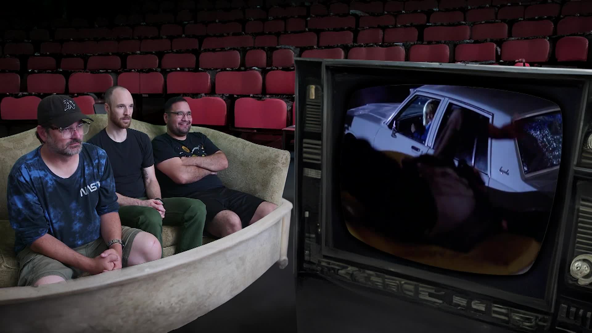 Thumbnail image for Back to the Sofa Podcast: Unearthing Retro Gems: Reacting to Classic Movie Trailers Hackers, Ghoulies, Maniac Cop and more